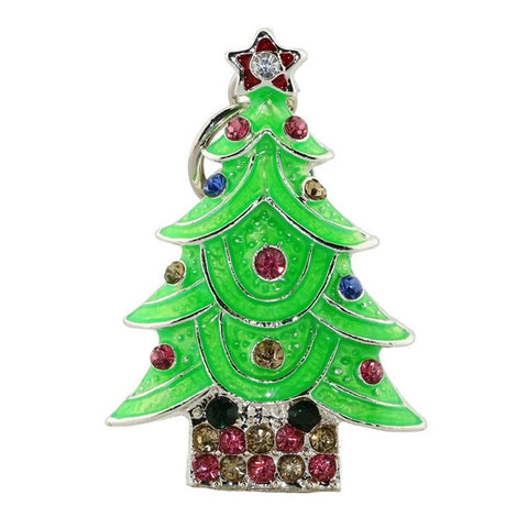 Clé usb Sapin de Noël acier vert