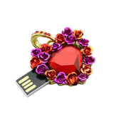 Clé usb Coeur rose luxe