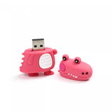 Clé usb doudou dinosaure rose