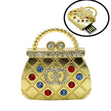 Clé usb Sac à main doré strass