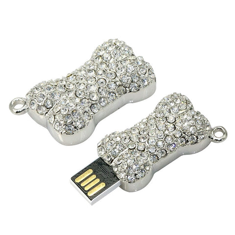 Clé usb Os de chien strass