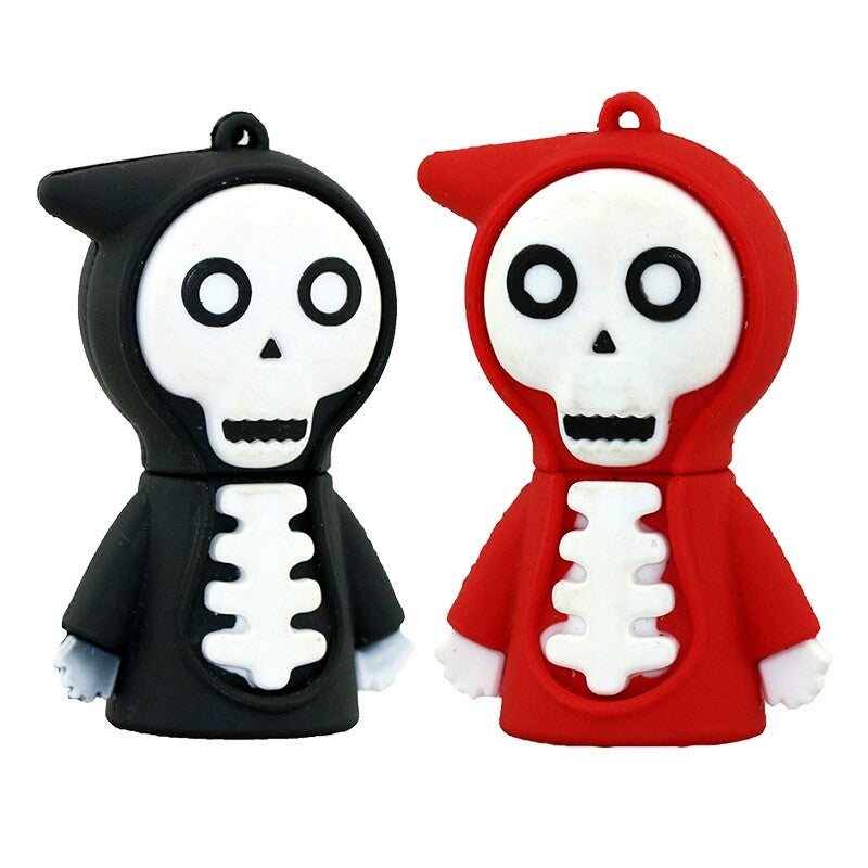 Clé usb Squelette  noir et rouge