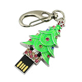 Clé usb Sapin de Noël acier vert