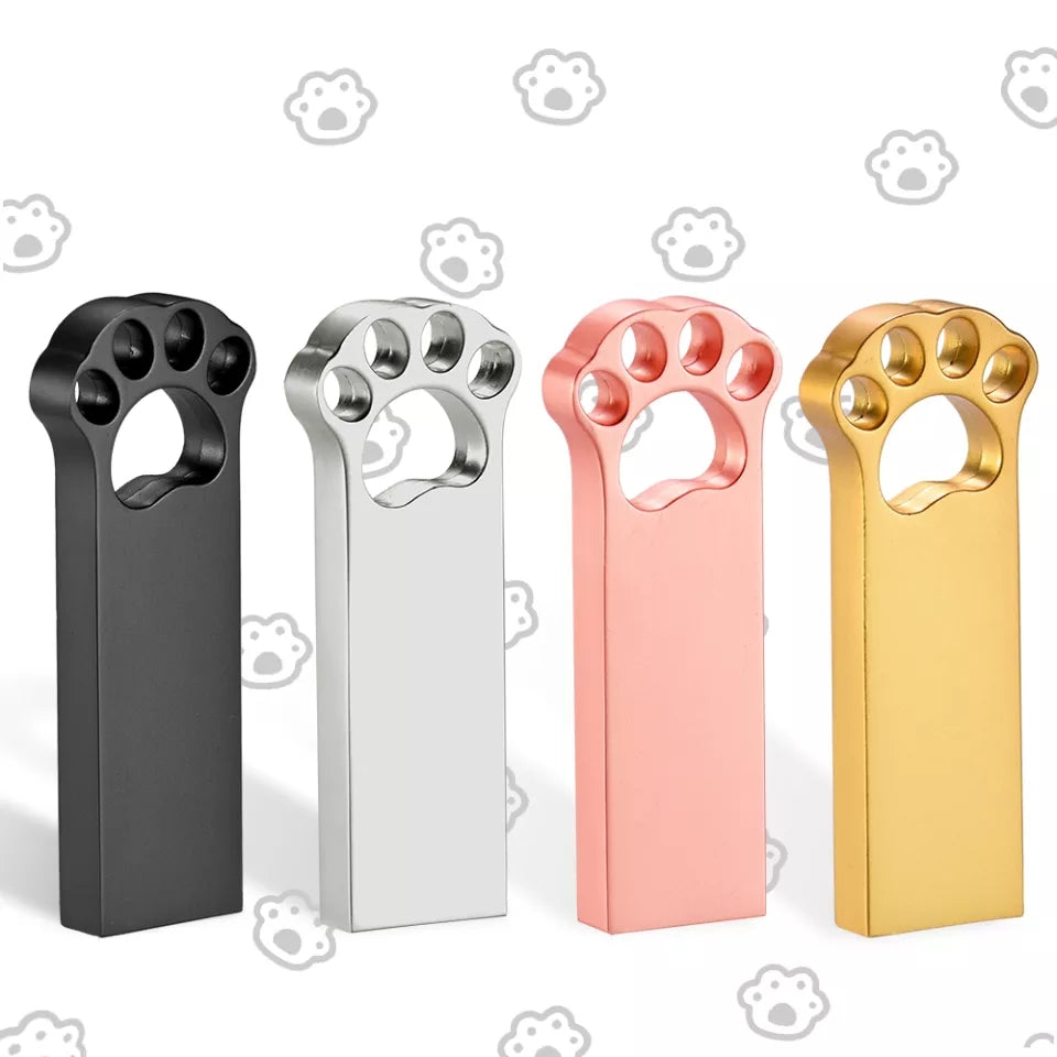 Clé usb métal Patte animale personnalisable couleur CPA06