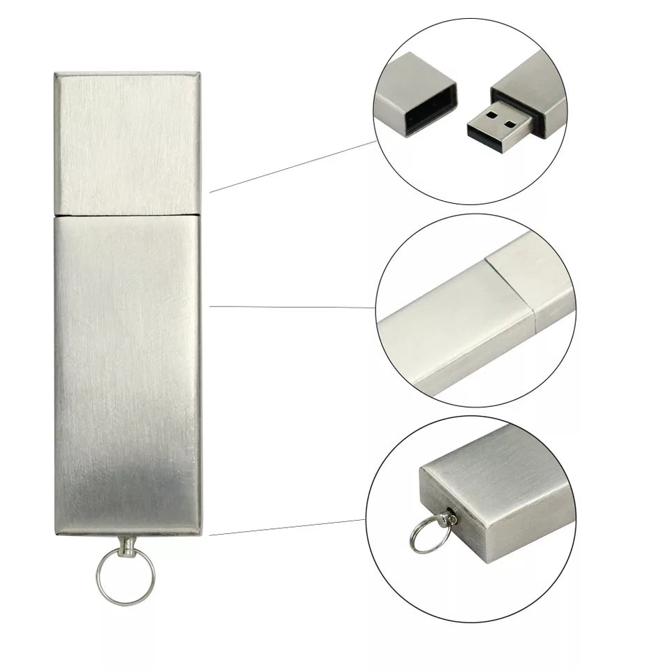 Clé usb metal gris