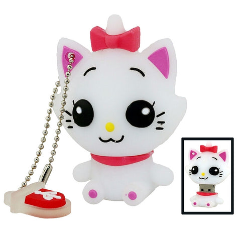 Clé usb Chaton blanc