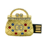 Clé usb Sac à main doré strass