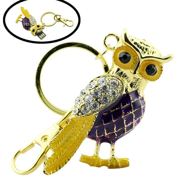 Clé usb Chouette dorée