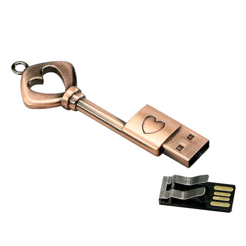 Kepmem 16Go Clé USB 2.0 Fantaisie Métal Clé à Molette Créatif Clef USB  Cadeau Spécial