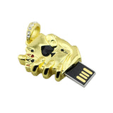 Clé usb Main poker As de pique doré