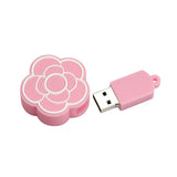 Clé usb Fleur silicone rose / noire
