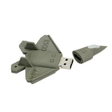 Clé usb Avion de chasse gris