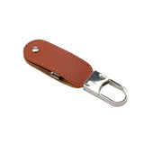 Clé usb Etui rotatif similicuir brun