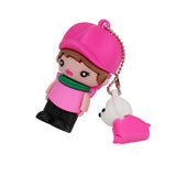 Clé usb fille avec son chien