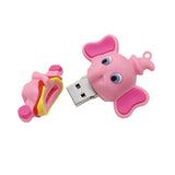 Clé usb Éléphant rose / gris