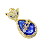 Clé usb Renard acier strass