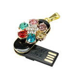 Clé usb Fleur strass couleur