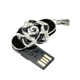 Clé usb Fleur acier couleur noire