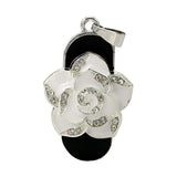 Clé usb Fleur acier couleur blanche