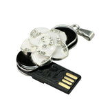 Clé usb Fleur acier couleur blanche