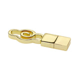 Clé usb Labyrinthe acier  rose / or