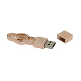 Clé usb Labyrinthe acier  rose / or