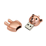 Clé usb Ours acier rose
