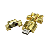 Clé usb Formule 1 acier or