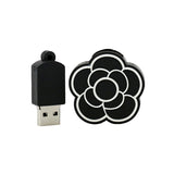 Clé usb Fleur silicone rose / noire