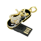 Clé usb Chat doré strass 2