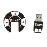 Clé usb Jeton de Poker noir