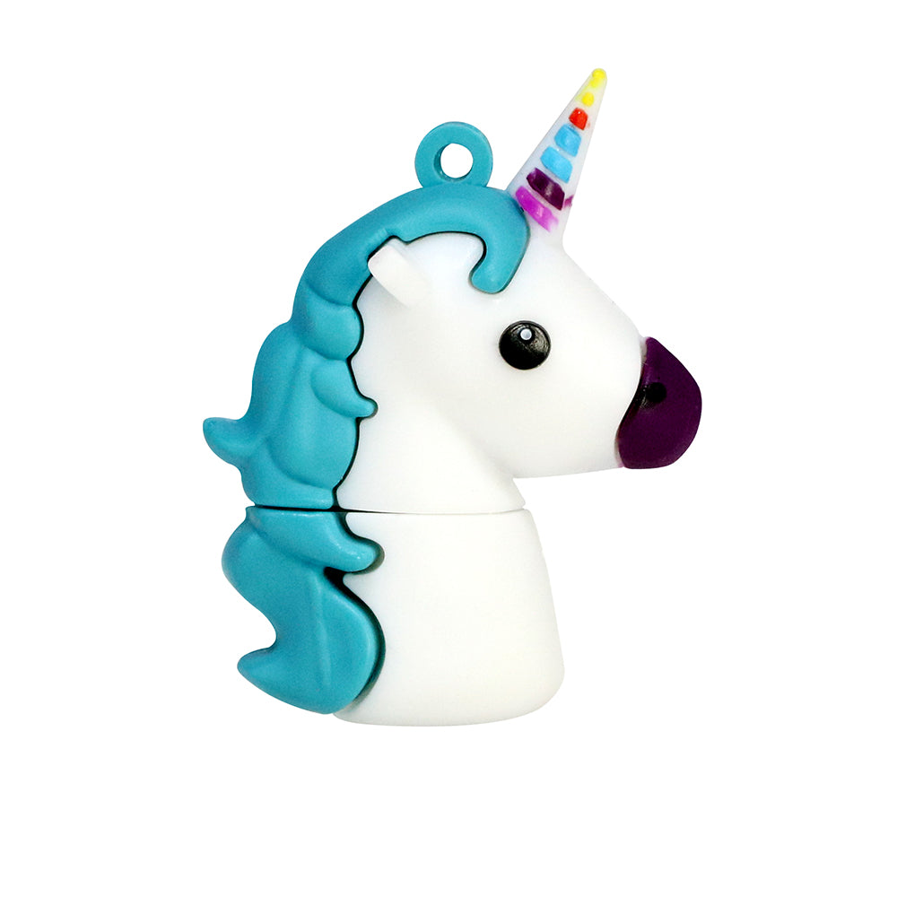 Clé usb Licorne blanche et bleue