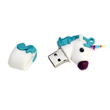 Clé usb Licorne blanche et bleue