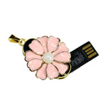 Clé usb Fleur acier pétales de couleur