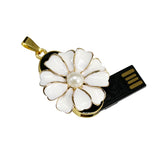 Clé usb Fleur acier pétales de couleur