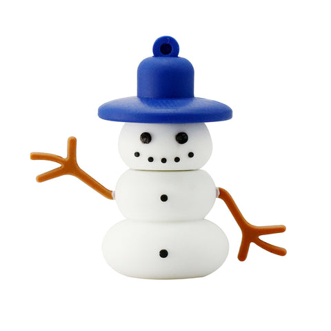 Clé usb Bonhomme de neige chapeau bleu