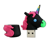 Clé usb Licorne noire et rose