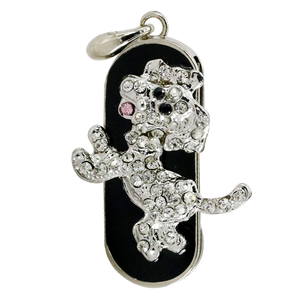Clé usb Chien caniche argenté