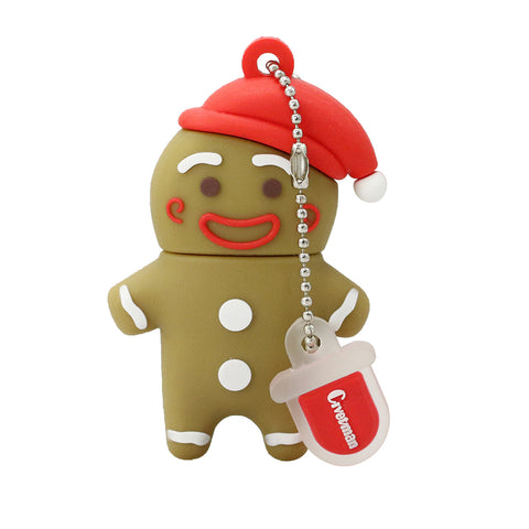 Clé usb Pain d'épices de Noël bonnet rouge