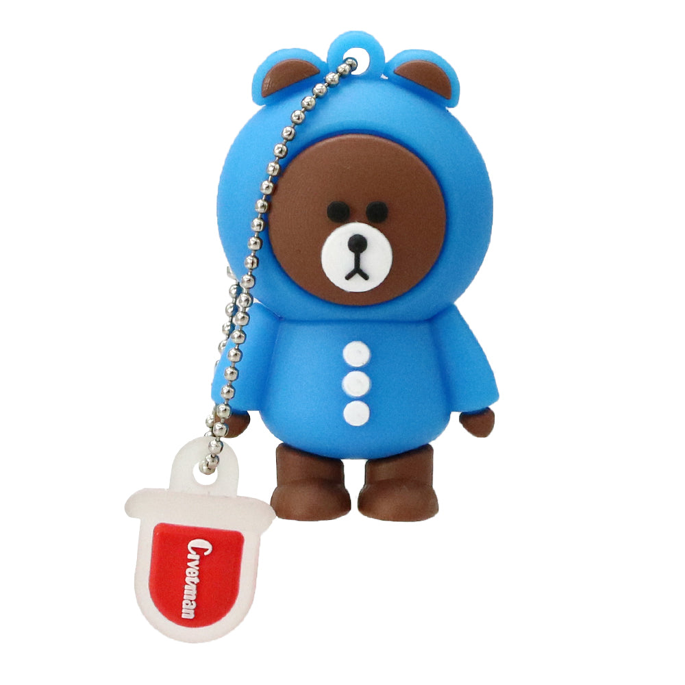 Clé usb Ourson manteau bleu