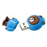 Clé usb Ourson manteau bleu