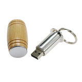 Clé usb Tonneau bois clair