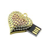 Clé usb Coeur doré rouge