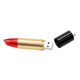 Clé usb Rouge à lèvres long doré / argenté