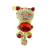 Clé usb Chat doré strass rouge