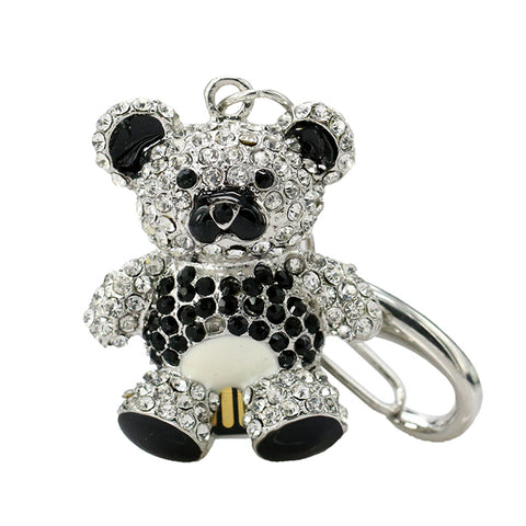 Clé usb Ourson strass gris / noir