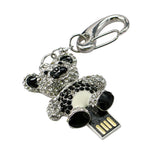 Clé usb Ourson strass gris / noir