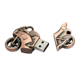 Clé usb moto acier bronze