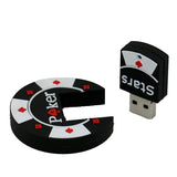 Clé usb Jeton de Poker noir
