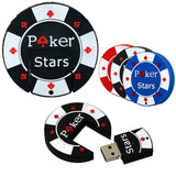 Clé usb Jeton de Poker noir